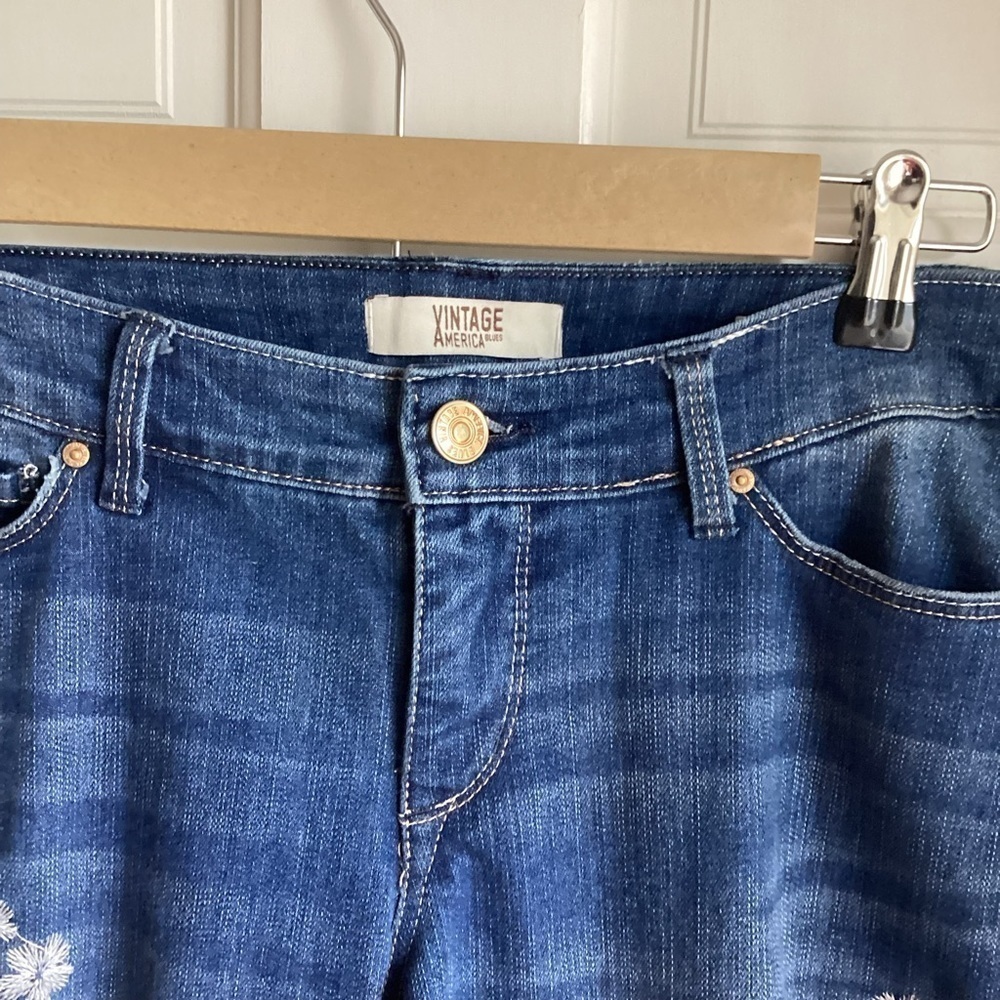 Vintage America Blues Women’s Denim Boho Crop.  Size 2 - Picture 3 of 6